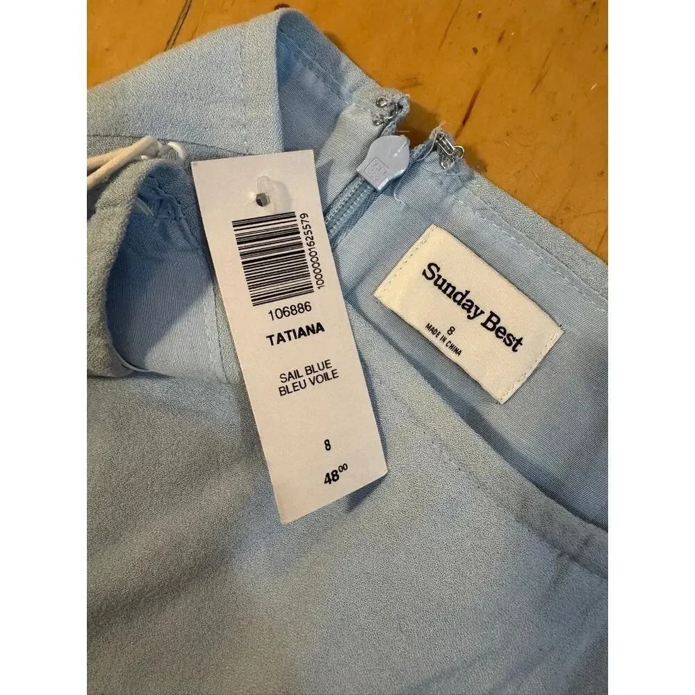 Aritzia Sunday Best Tatiana Skirt Sail Blue (Size 8, NWT)